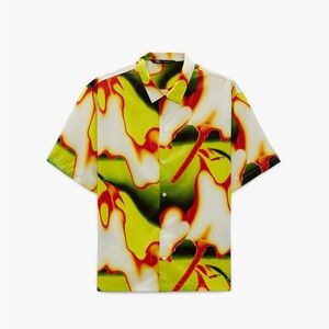 Zara Rhuigi Rhude Collab Button Up Short Sleeve Top